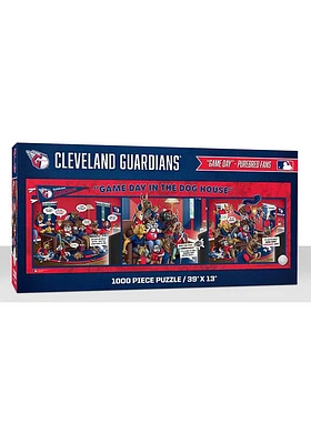 Cleveland Guardians 1000 Piece Purebread Fans Game Day Dog House Puzzle