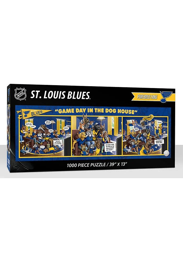 St Louis Blues 1000 Piece Purebread Fans Game Day Dog House Puzzle