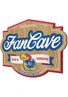 Kansas Jayhawks Fan Cave Sign - Red