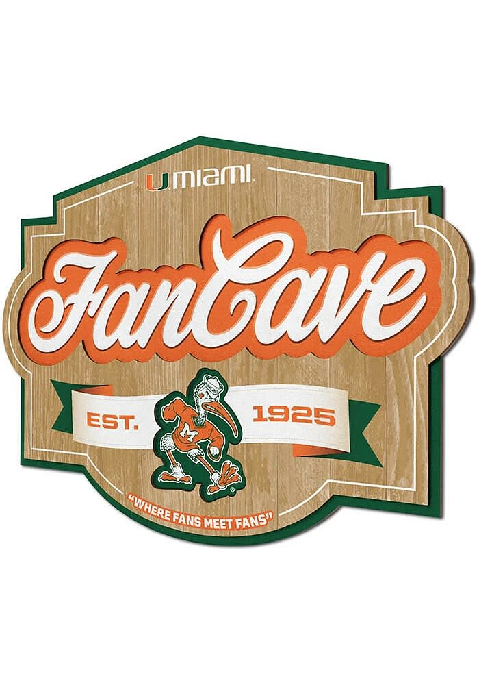 Miami Hurricanes Fan Cave Sign