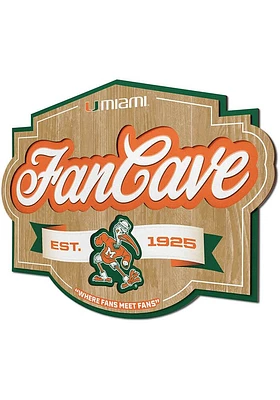 Miami Hurricanes Fan Cave Sign