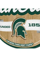 Michigan State Spartans Fan Cave Sign - Green