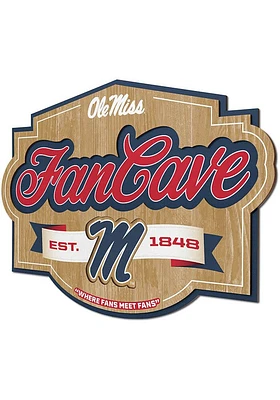 Ole Miss Rebels Fan Cave Sign