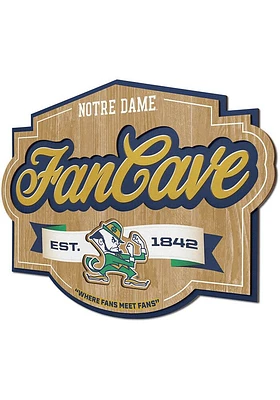 Notre Dame Fighting Irish Fan Cave Sign - Blue