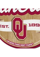 Oklahoma Sooners Fan Cave Sign - Crimson