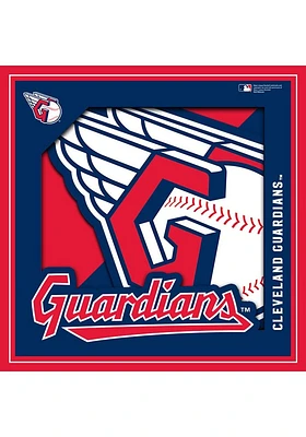 Cleveland Guardians 12x12 3D Logo Sign - Red