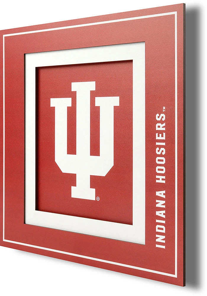 Indiana Hoosiers 12x12 3D Logo Sign