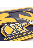 Michigan Wolverines 12x12 3D Logo Sign - Blue