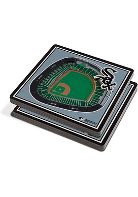 Chicago White Sox 3D Stadium View Coaster - Black