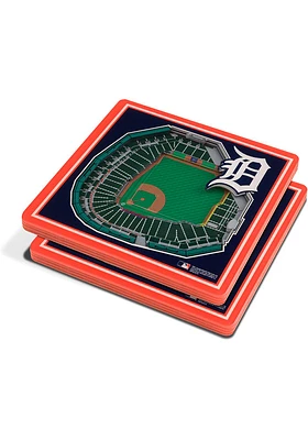 Detroit Tigers 3D Stadium View Coaster - Black