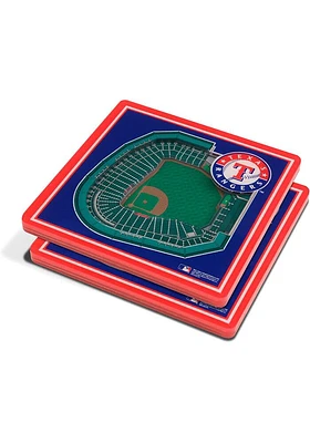 Texas Rangers 3D Stadium View Coaster - Black