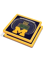 Michigan Wolverines 3D Stadium View Coaster - Black