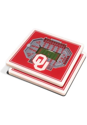 Oklahoma Sooners 3D Stadium View Coaster - Black