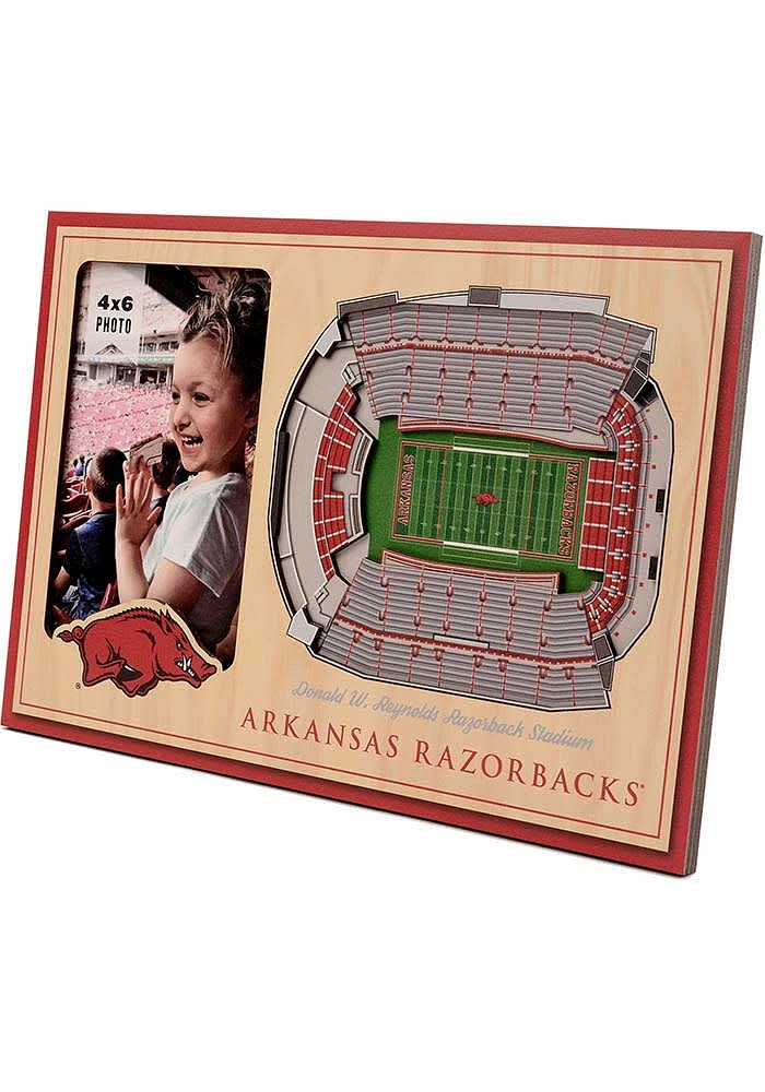 Arkansas Razorbacks Stadium View 4x6 Picture Frame - Black