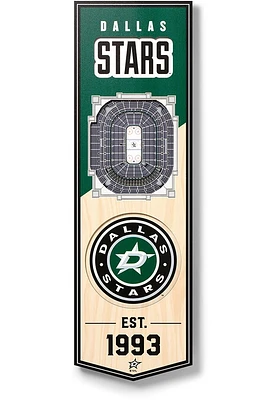 Dallas Stars 6x19 inch 3D Stadium Sign