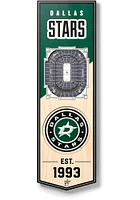 Dallas Stars 6x19 inch 3D Stadium Sign