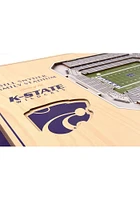 K-State Wildcats 5-Layer 3D Stadium View Wall Art - Purple