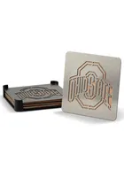 Ohio State Buckeyes 4pk Stainless Steel Coaster