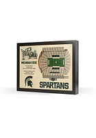 Michigan State Spartans 3D Stadium View Wall Art - Green