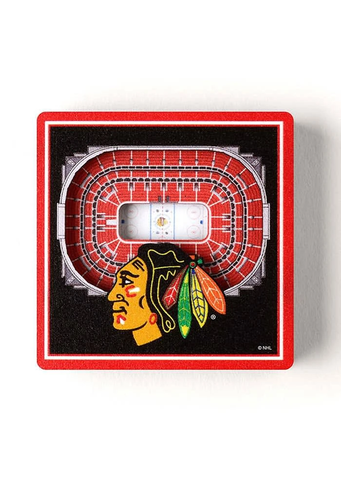 Chicago Blackhawks 3D Stadium View Magnet