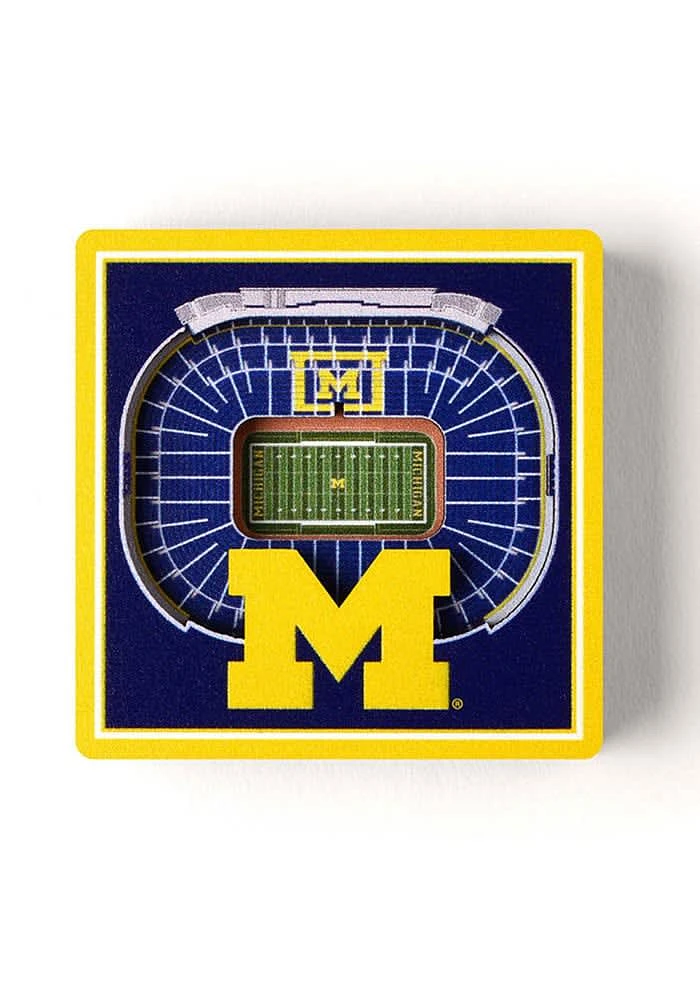 Michigan Wolverines 3D Stadium View Magnet