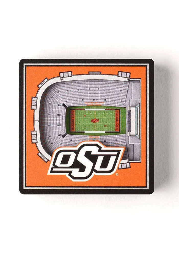 Oklahoma State Cowboys 3D Stadium View Magnet