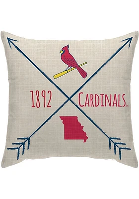 St Louis Cardinals Cross Arrow Canvas Pillow