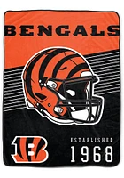 Cincinnati Bengals Helmet Stripes Flannel 60x80 Fleece Blanket