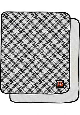 Cincinnati Bengals Plaid Sherpa Blanket