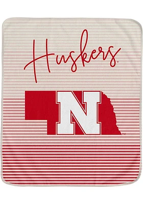 Nebraska Cornhuskers State Stripe Fleece Blanket