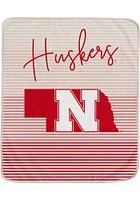Nebraska Cornhuskers State Stripe Fleece Blanket