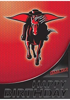 Texas Tech Red Raiders Team Logo Birthday Card - Red