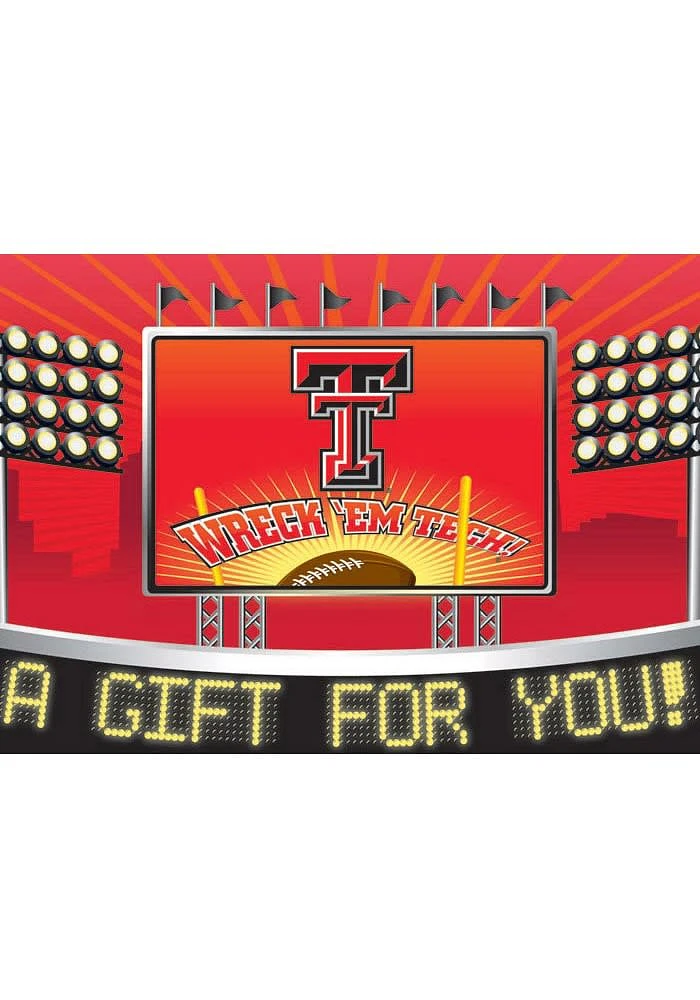 Texas Tech Red Raiders Gift Card Card