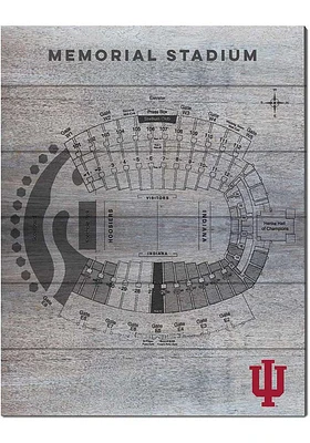 KH Sports Fan Indiana Hoosiers Seating Chart Sign - Grey