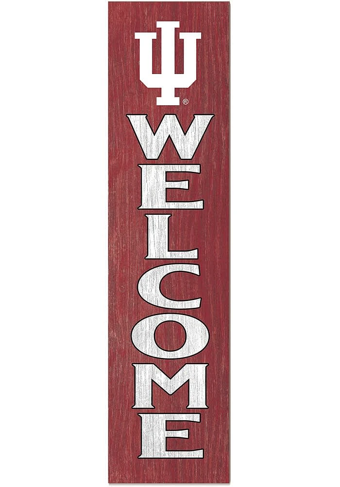 KH Sports Fan Indiana Hoosiers Porch Leaner Sign - Crimson