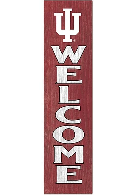 KH Sports Fan Indiana Hoosiers Porch Leaner Sign - Crimson