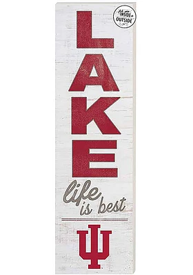 KH Sports Fan Indiana Hoosiers Lake Life Sign - Crimson