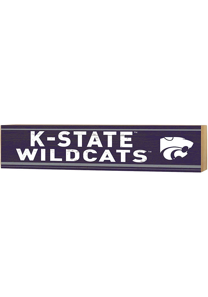 KH Sports Fan K-State Wildcats Spirit Block Sign - Purple