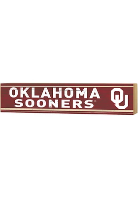 KH Sports Fan Oklahoma Sooners Spirit Block Sign - Crimson