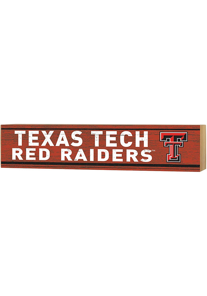 KH Sports Fan Texas Tech Red Raiders Spirit Block Sign - Red