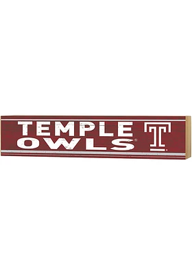 KH Sports Fan Temple Owls Spirit Block Sign - Red