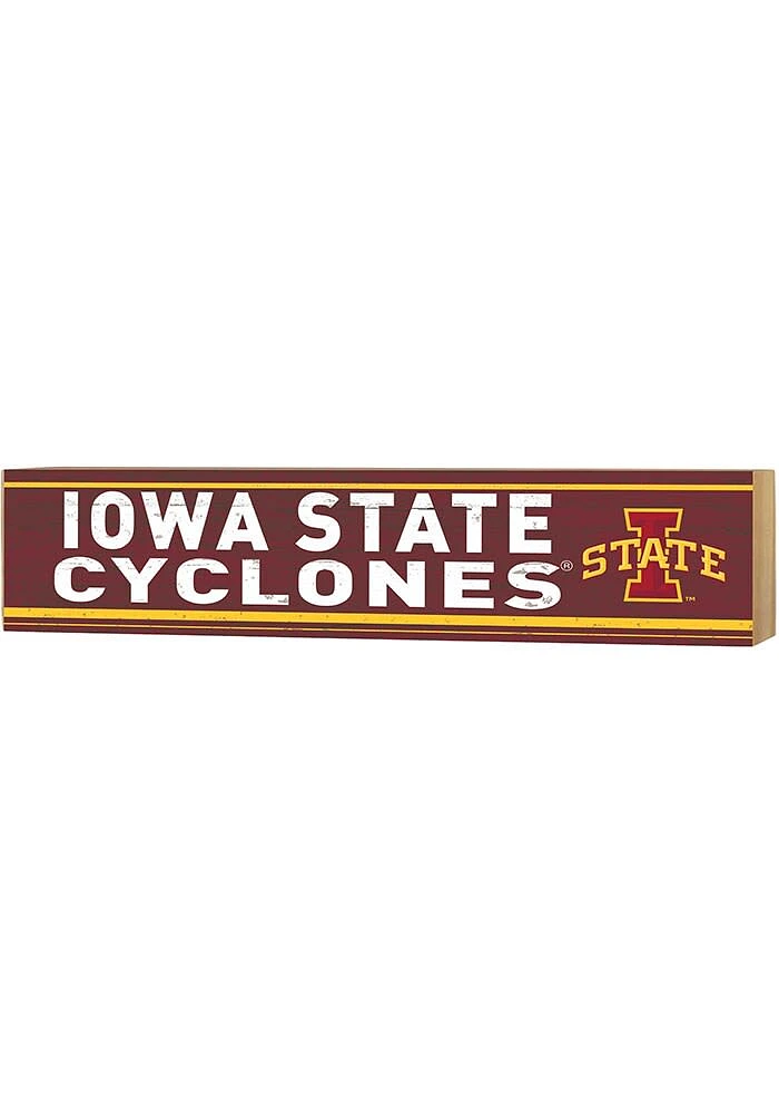 KH Sports Fan Iowa State Cyclones Spirit Block Sign - Cardinal
