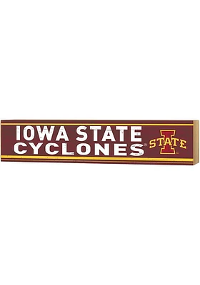 KH Sports Fan Iowa State Cyclones Spirit Block Sign - Cardinal