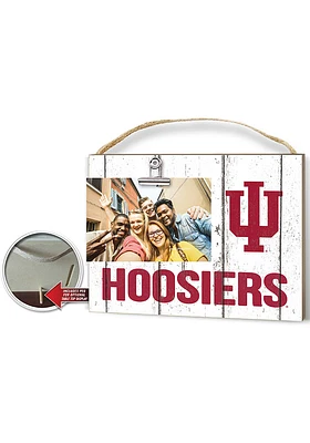 Indiana Hoosiers Weathered Clip Picture Frame - Red