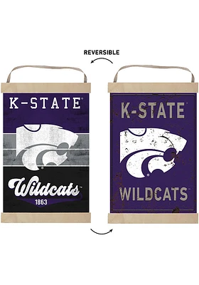KH Sports Fan K-State Wildcats Reversible Banner Sign - Purple
