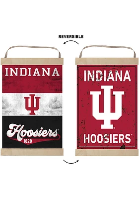 KH Sports Fan Indiana Hoosiers Reversible Banner Sign - Crimson