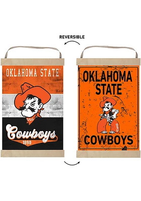 KH Sports Fan Oklahoma State Cowboys Reversible Banner Sign - Orange