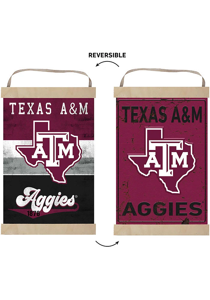 KH Sports Fan Texas A&M Aggies Reversible Banner Sign - Maroon
