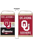 KH Sports Fan Oklahoma Sooners Reversible Banner Sign - Crimson