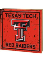KH Sports Fan Texas Tech Red Raiders Rusted Block Sign